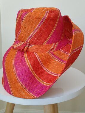 Women's Raffia Sun Hat, Large Brim, Summer Lightweight Natural Grass Hat